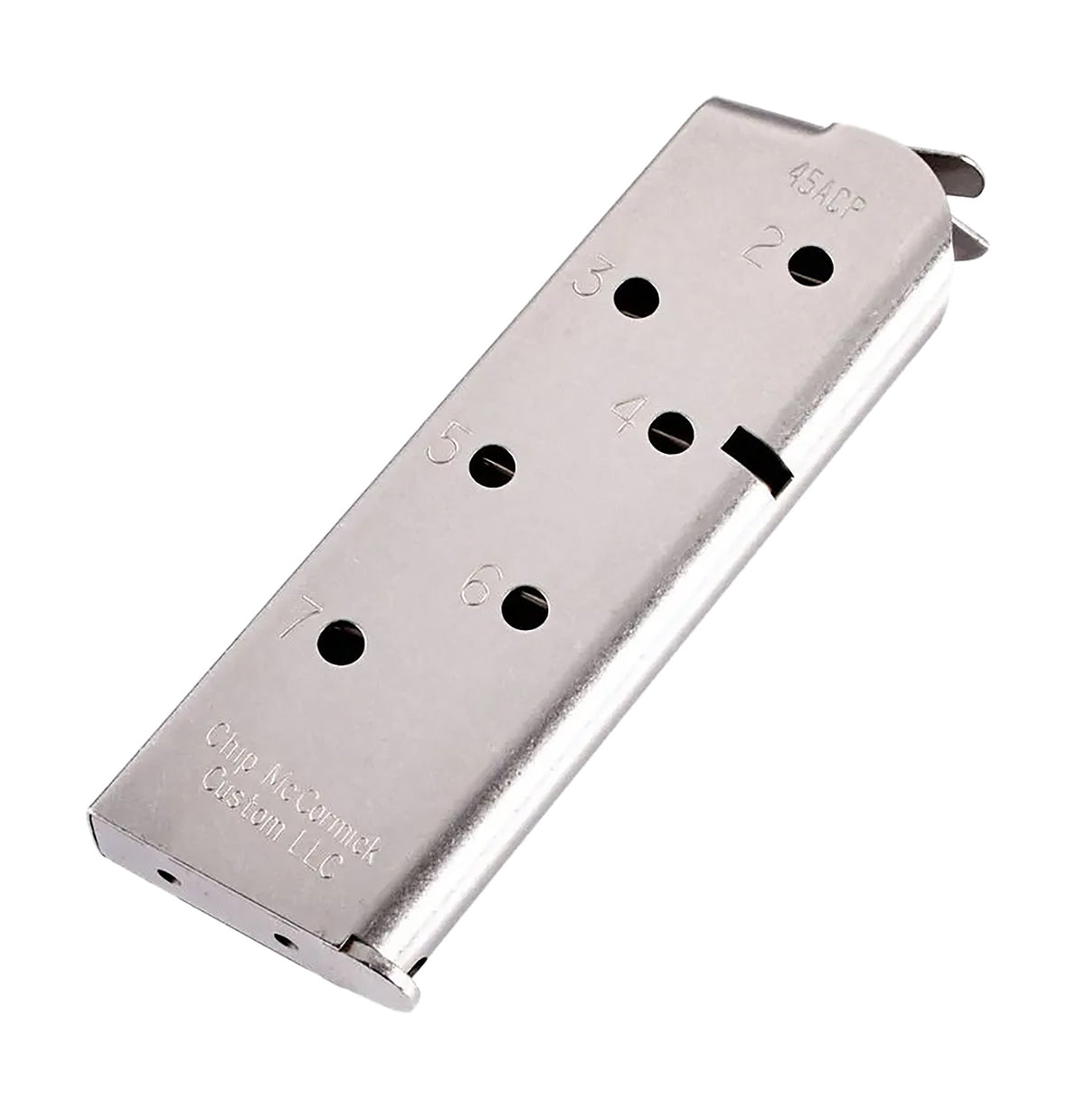 CMC Products 14120 Match Grade .45 ACP 1911 Officer 7rd Stainless Steel Magazine