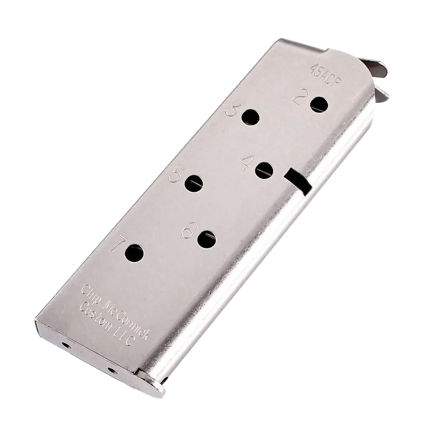 CMC Products 14120 Match Grade .45 ACP 1911 Officer 7rd Stainless Steel Magazine