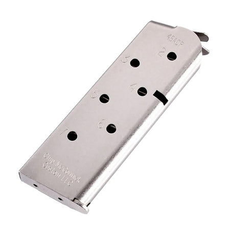CMC Products 14120 Match Grade .45 ACP 1911 Officer 7rd Stainless Steel Magazine