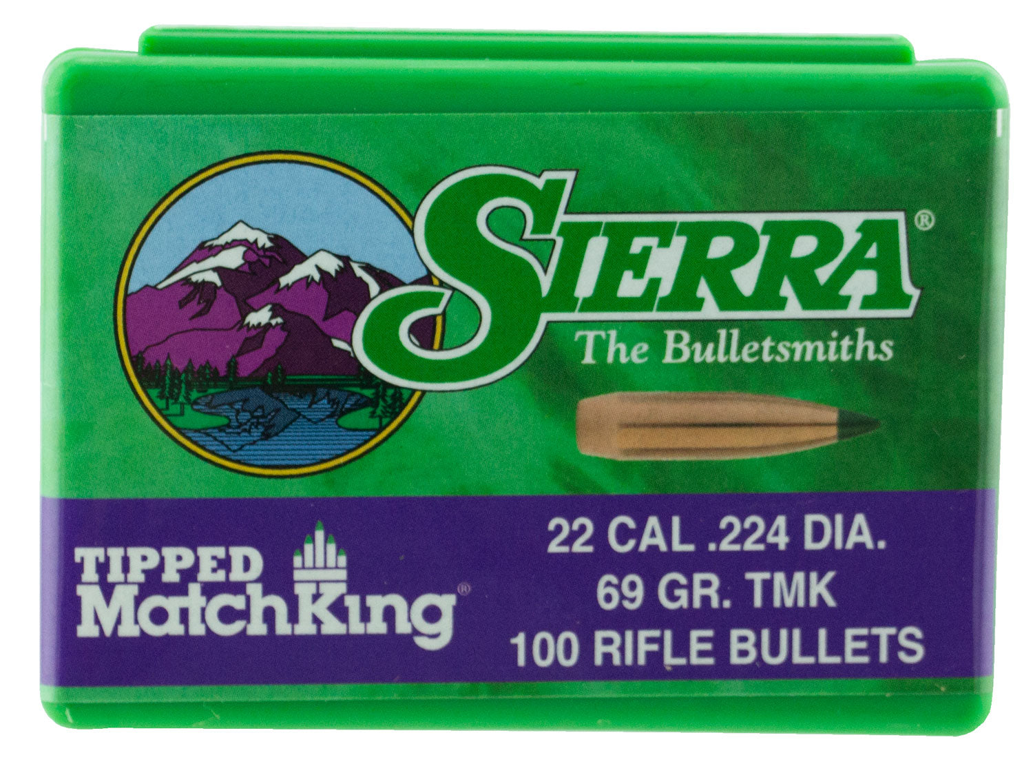 Sierra Tipped MatchKing 7169 22 Caliber 69 Grain TMK 100-Count