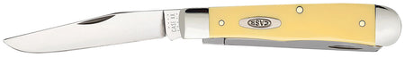 Case 00161 Trapper Two-Blade Folding Knife Chrome Vanadium Steel Yellow Synthetic Handle