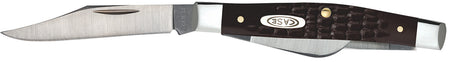 Case 00081 Stockman Small Folding Pocket Knife Clip/Sheepfoot/Pen Plain Stainless Blade Brown Synthetic