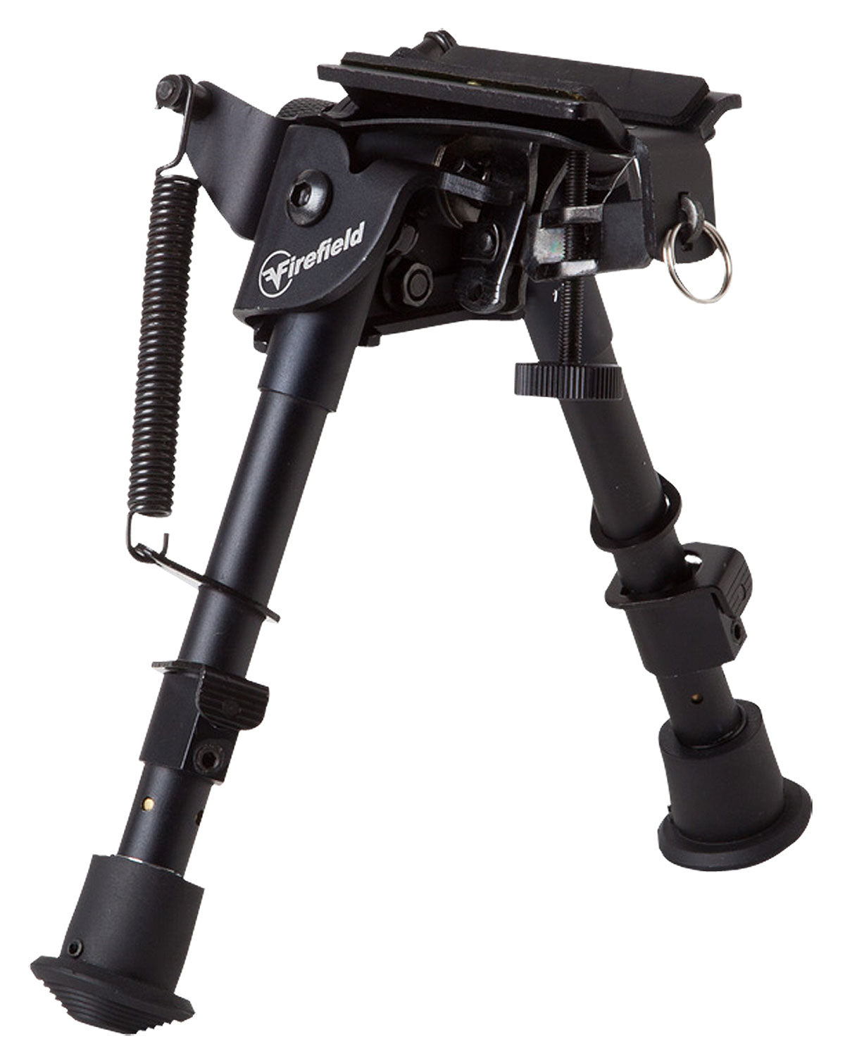 Firefield FF34023 Compact Adjustable Bipod 6-9" Black Aluminum with Picatinny Adapter