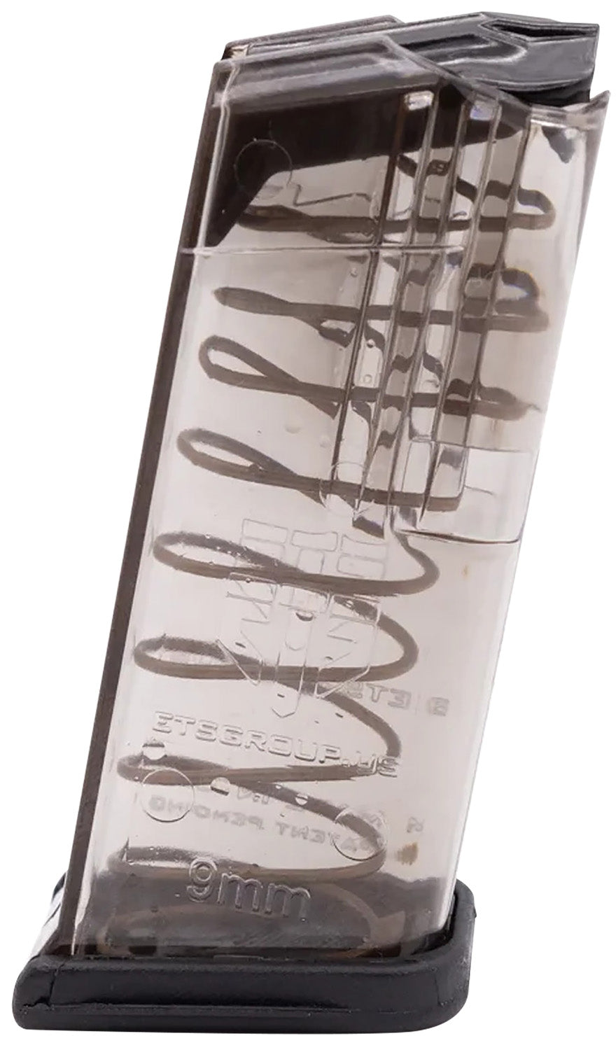 ETS Group 10rd 9mm Luger Clear Polymer Glock 26 Gen1-5 Pistol Magazine