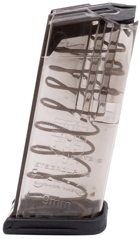 ETS Group 10rd 9mm Luger Clear Polymer Glock 26 Gen1-5 Pistol Magazine
