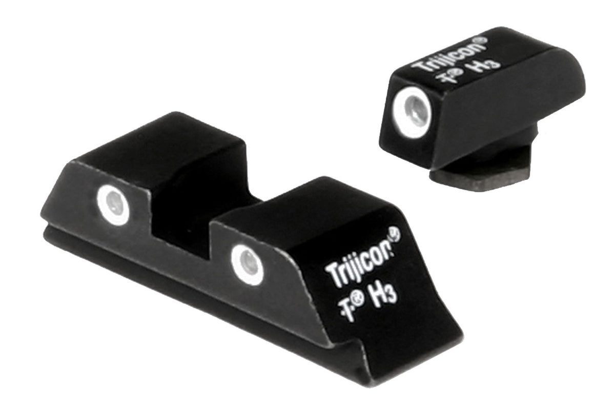 Trijicon 600210 Bright & Tough Night Sight Set Green Tritium White Outline - Glock Standard Frame Models