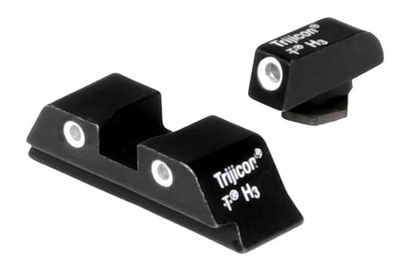 Trijicon 600210 Bright & Tough Night Sight Set Green Tritium White Outline - Glock Standard Frame Models