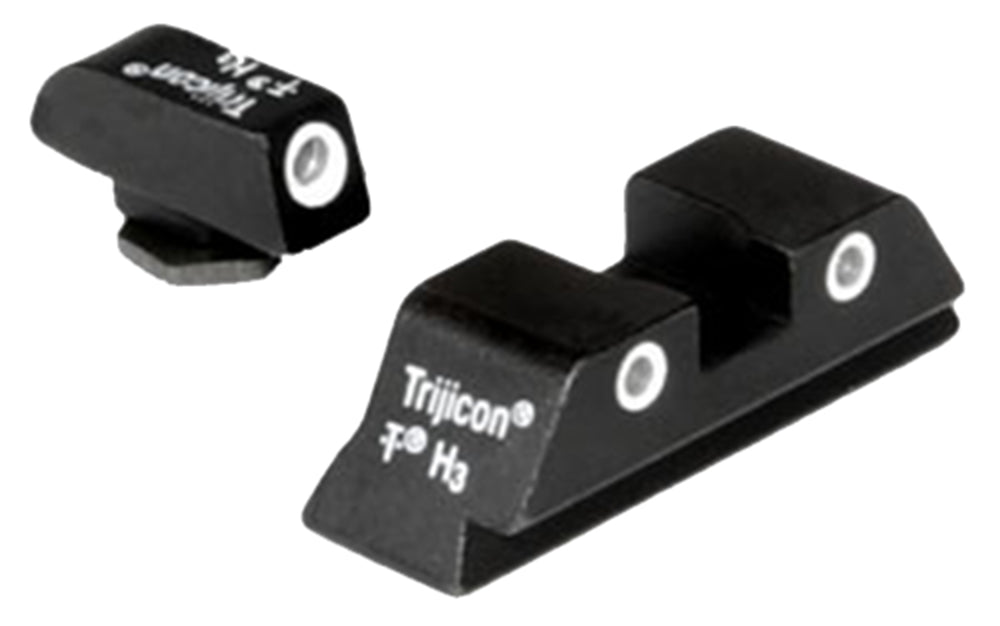 Trijicon 600227 Bright & Tough Night Sight Set Green Tritium White Outline - Glock Large Frame Models