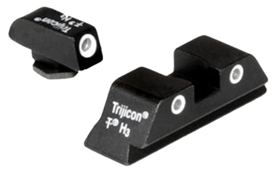 Trijicon 600227 Bright & Tough Night Sight Set Green Tritium White Outline - Glock Large Frame Models