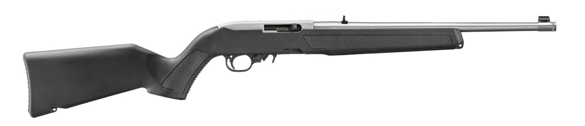 Ruger 10/22 22 LR 10+1 16.40" Satin Stainless Steel Threaded Barrel & Drilled & Tapped Receiver, Black Fixed w/M-LOK Polymer Stock