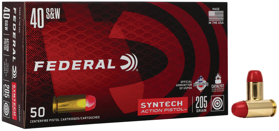 American Eagle Syntech Action Pistol Total Syntech Jacket Flat Nose 205 Grain .40 S&W 850 fps 604544624090