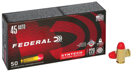 American Eagle Syntech Action Pistol Total Syntech Jacket Flat Nose 220 Grain .45 ACP/Auto 795 fps 604544624106