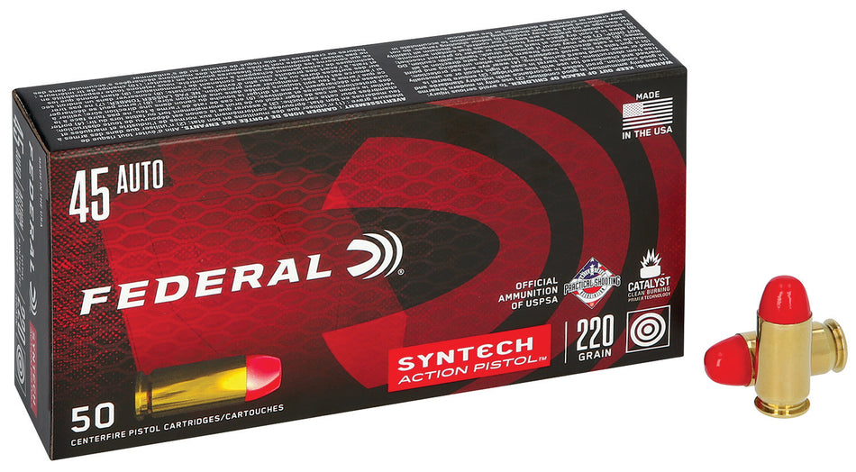 American Eagle Syntech Action Pistol Total Syntech Jacket Flat Nose 220 Grain .45 ACP/Auto 795 fps 604544624106
