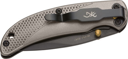 Browning Prism III 2.38" Folding Hunting Knife Carbon Gray and Black