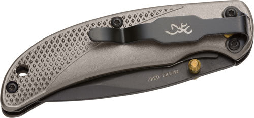 Browning Prism III 2.38" Folding Hunting Knife Carbon Gray and Black