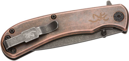 Browning 3" Copper Rivet Folding Knife Finger Flipper