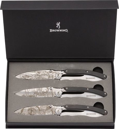 Browning Sportsman Knife Collection Set of 3 with Box