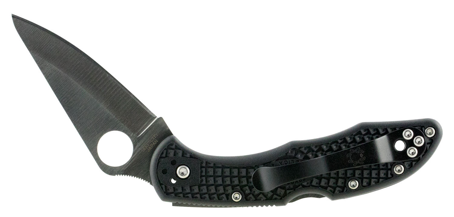 Spyderco C11PBK Delica 4 2.88" Folder Plain Drop Point VG-10 SS Blade, Black FRN Handle Includes Pocket Clip