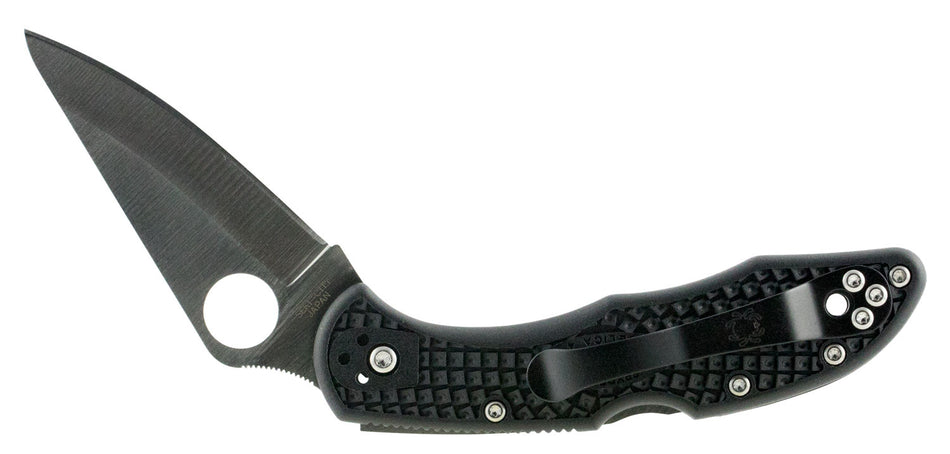 Spyderco C11PBK Delica 4 2.88" Folder Plain Drop Point VG-10 SS Blade, Black FRN Handle Includes Pocket Clip