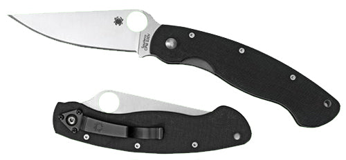 Spyderco C36GPE Military 4" Folder Plain Modified Clip Point CPM S30V Stainless Blade, Black G10 Handle