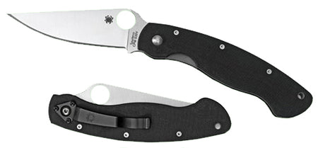 Spyderco C36GPE Military 4" Folder Plain Modified Clip Point CPM S30V Stainless Blade, Black G10 Handle