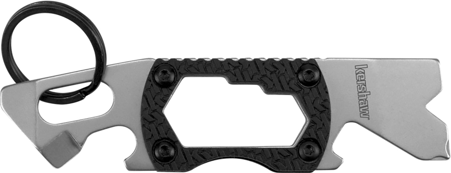 Kershaw 8810X PT-2 Pry Tool 2 EDC Key Ring Multi-Tool with Bottle Opener & Hex Drives, Black Nylon