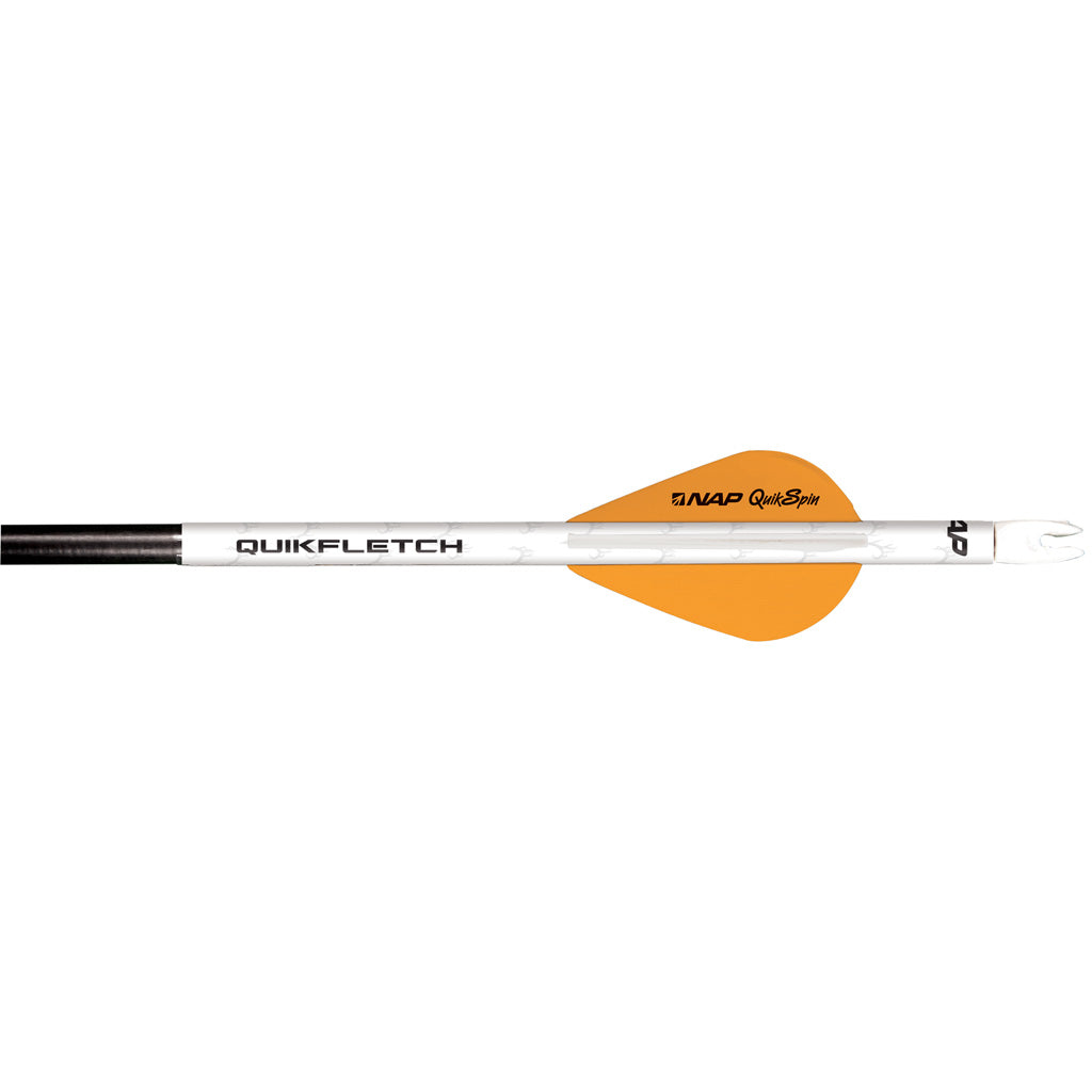 NAP Quikfletch w/Quikspin Arrow Vanes White and Orange 6-Pack