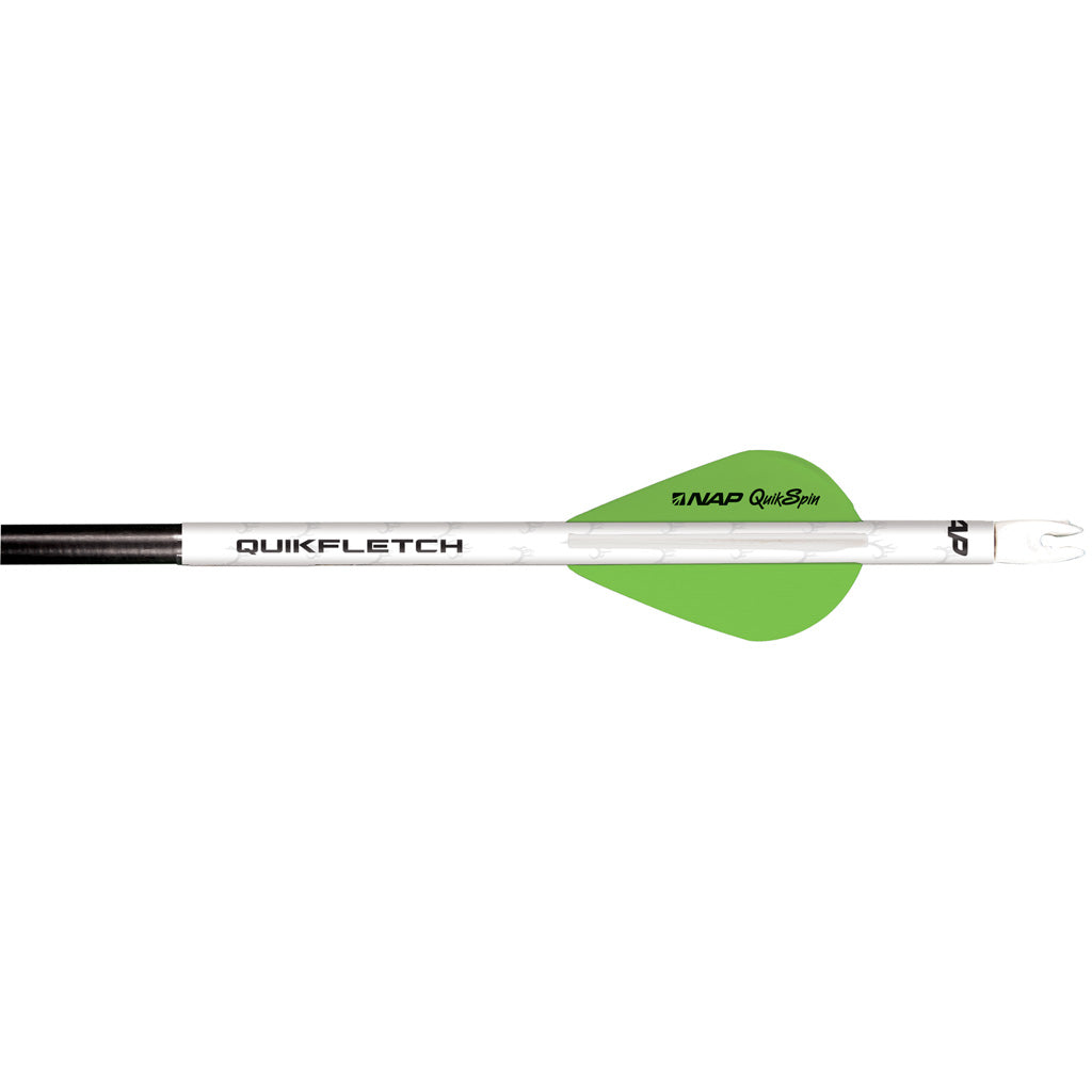 NAP Quikfletch w/Quikspin Arrow Vanes White and Green 6-Pack