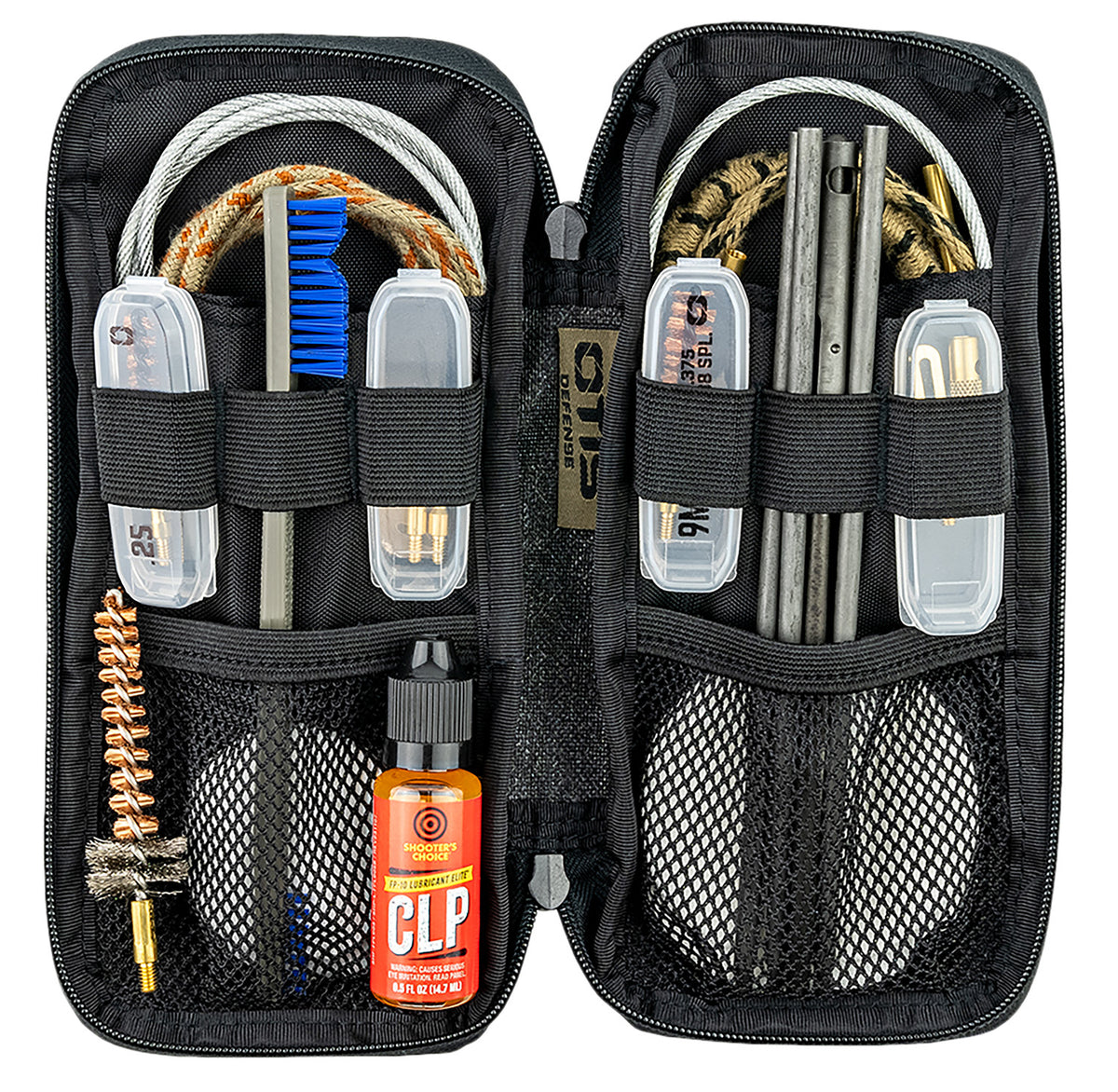 Otis Defender Multi-Caliber Handgun Rifle Cleaning Kit 13pc Black Case