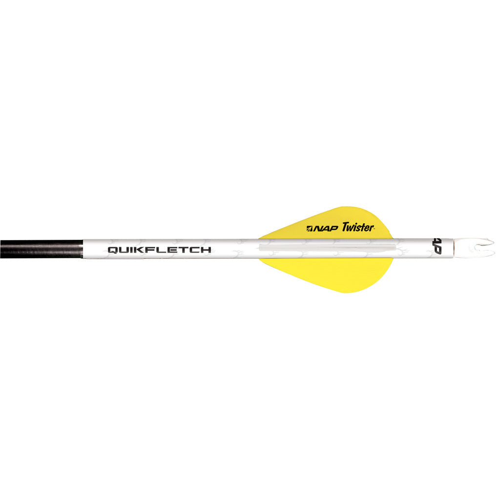 NAP Quikfletch w/Twister Arrow Vanes White and Yellow 6-Pack