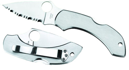 Spyderco C28P Dragonfly 2 Folding Pocket Knife 2.31" Serrated Clip Point VG-10 SS Blade with Clip
