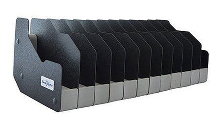 BenchMaster BMWRM112 12-Gun Pistol WeaponRac, Black Metal, Shock-Absorbing Foam, USA Made