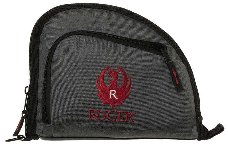 Ruger Auto-Fit 9"x7" Gray Lockable Pistol Case with Accessory Pocket
