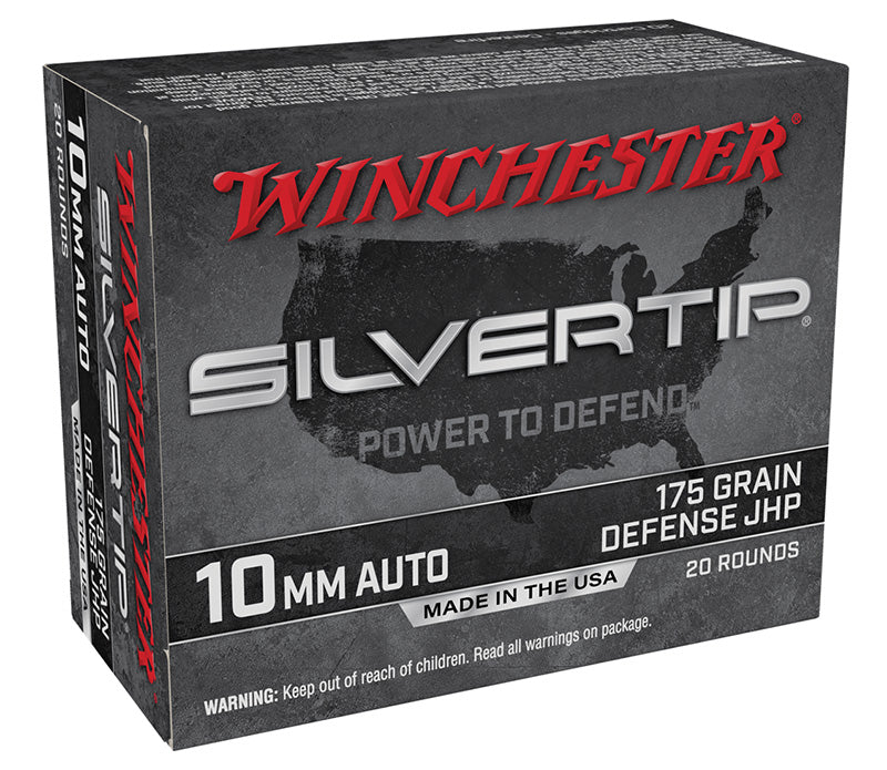 Winchester 10mm Auto Super X Silvertip 175 grain Jacketed Hollow Point ammunition