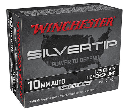 Winchester 10mm Auto Super X Silvertip 175 grain Jacketed Hollow Point ammunition