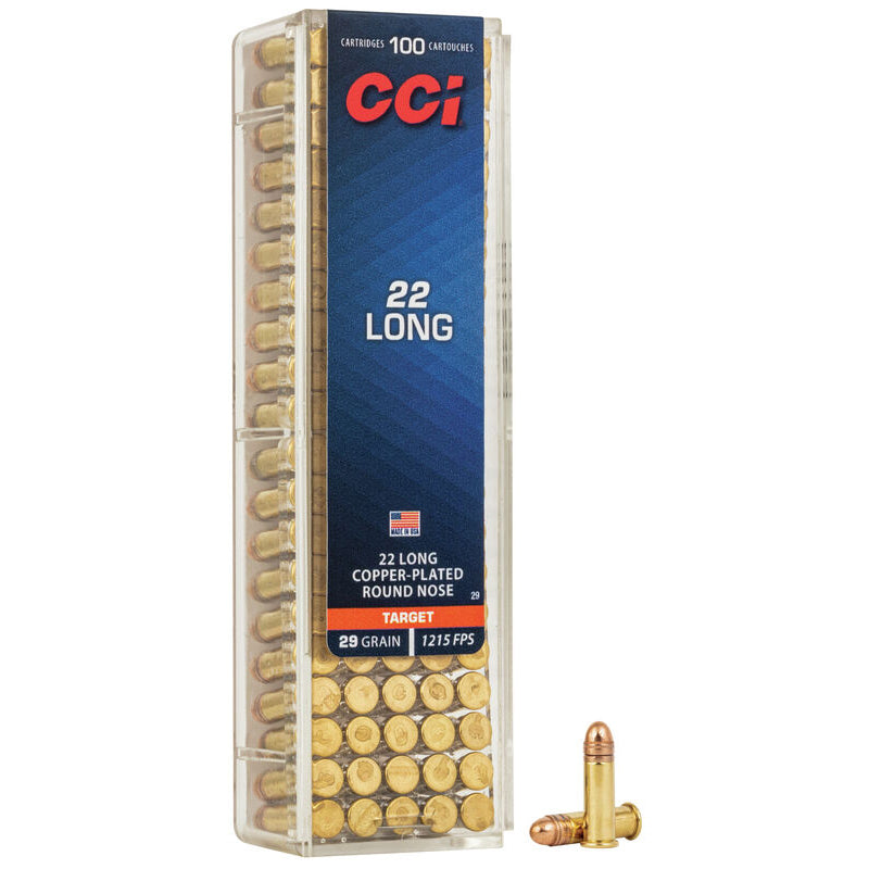 CCI .22 Long Rifle Long HV 29 grain Copper-Plated Round Nose ammunition
