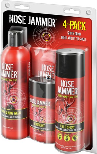 Nose Jammer Hunting Scent Control Necessities Kit 4-Piece