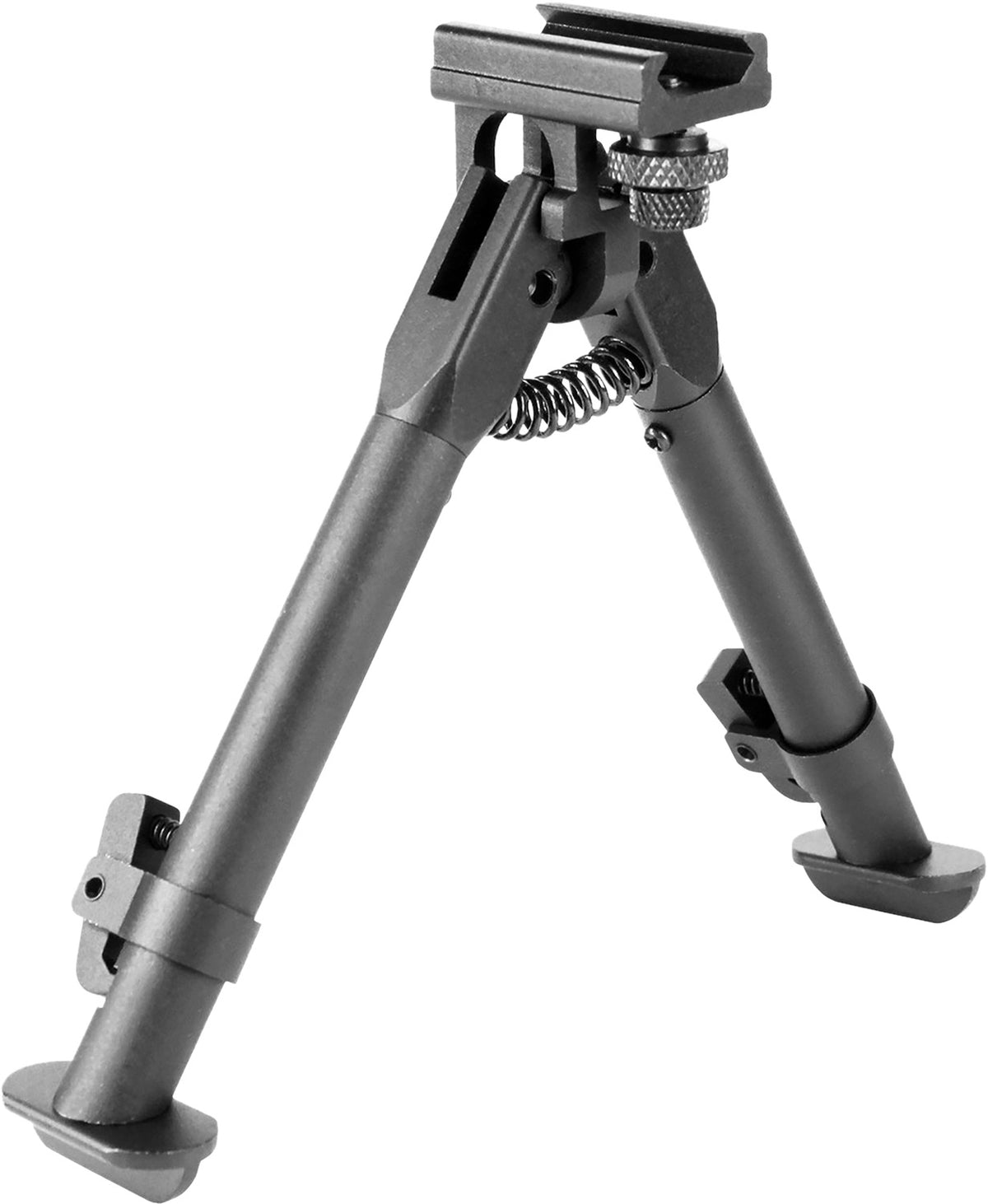 Aim Sports BPARSS AR Rail Bipod Black Hardcoat Anodized Steel and Aluminum 6.5"-9"