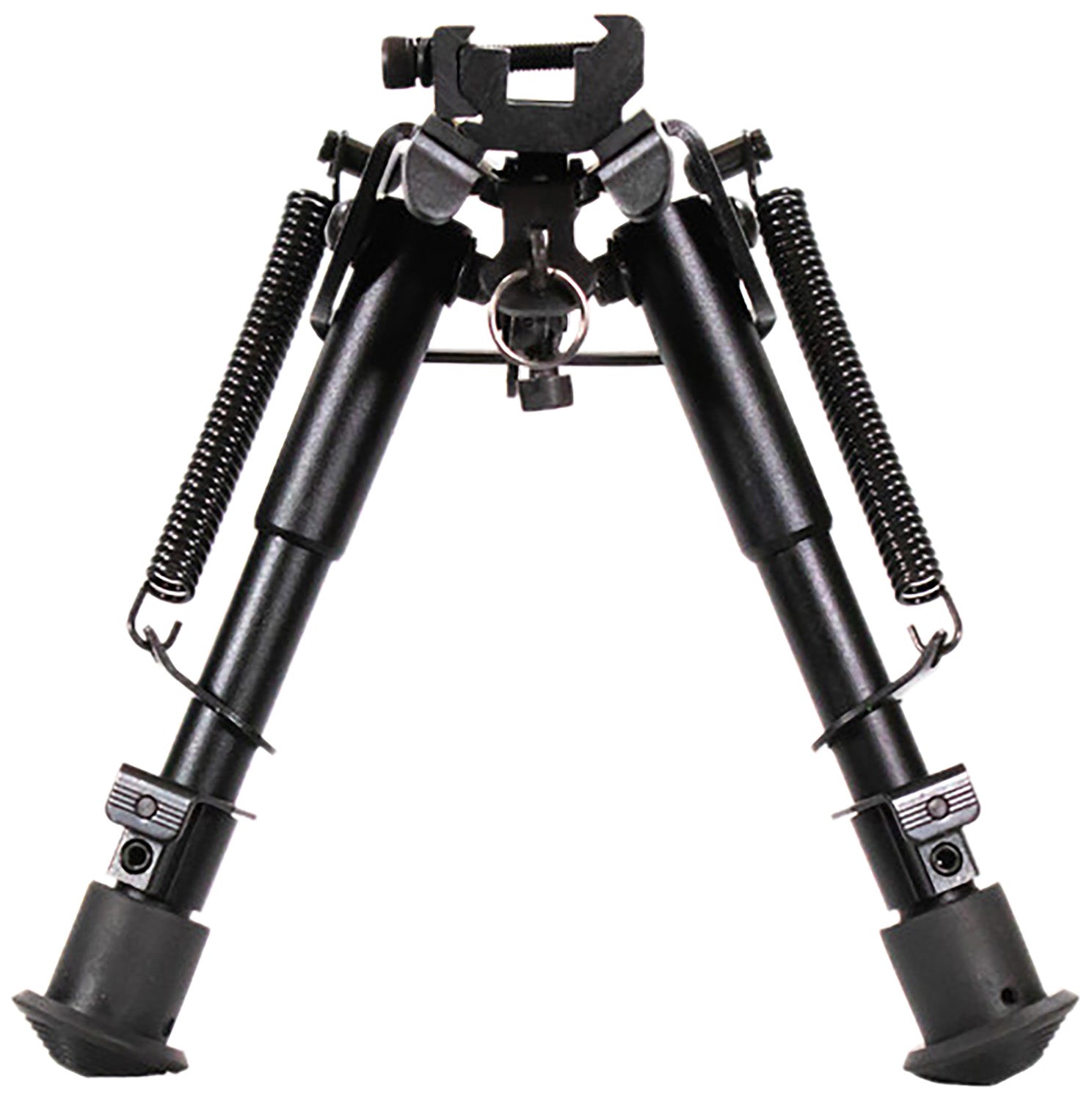 Aim Sports BPHS01 Spring Tension H-Style Bipod Black Hardcoat 6.5"-9" Steel and Aluminum