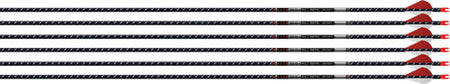 Easton FMJ 5MM 300 Arrows 6-Pack Autumn Orange Bully Vanes 2"