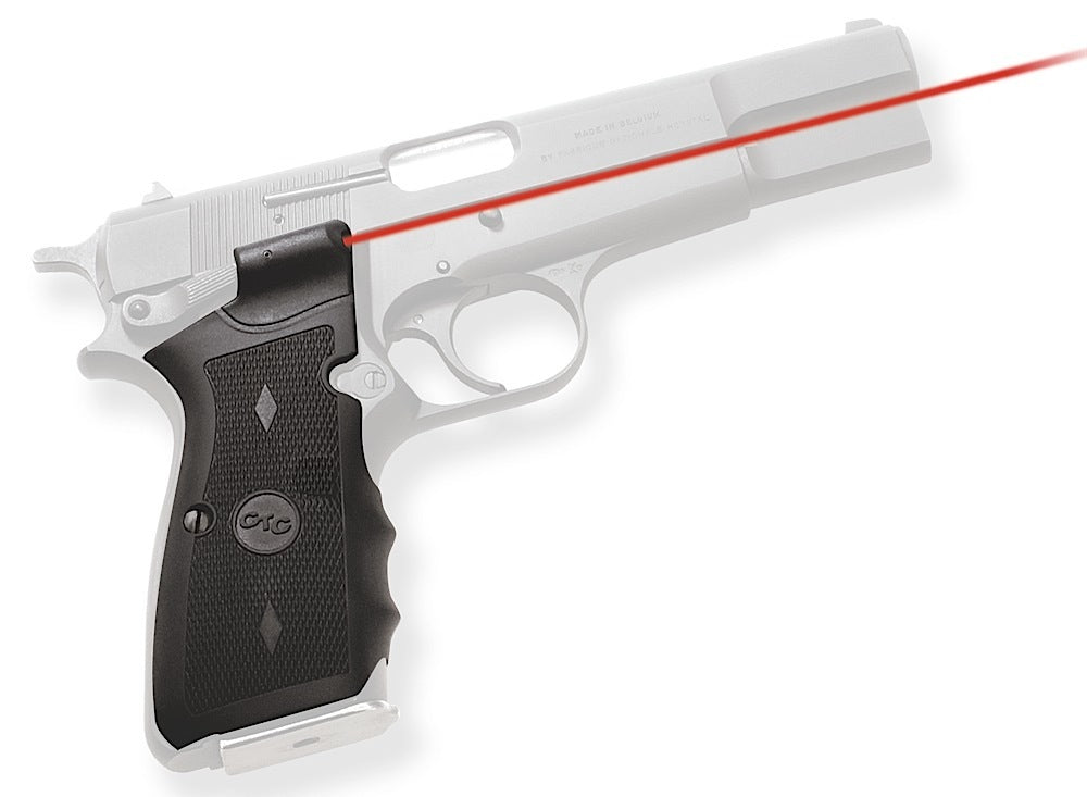 Crimson Trace 011170 Red Laser Lasergrips Browning Hi-Power, 633nM Wavelength Black Polymer