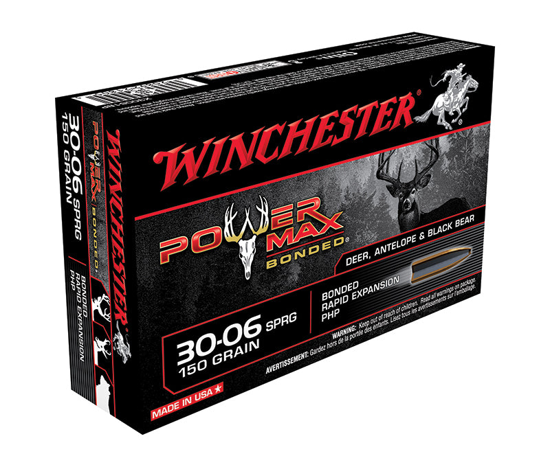Winchester .30-06 Springfield  150 grain Bonded Hollow Point ammunition