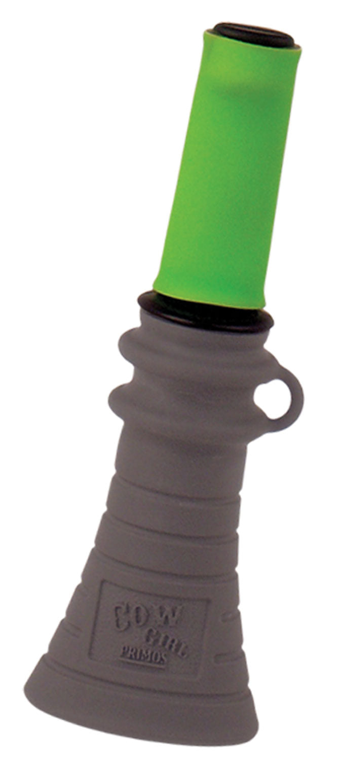 Primos 937 Cow Girl Open Reed Elk Call - Squeeze for Volume Control, Gray/Green