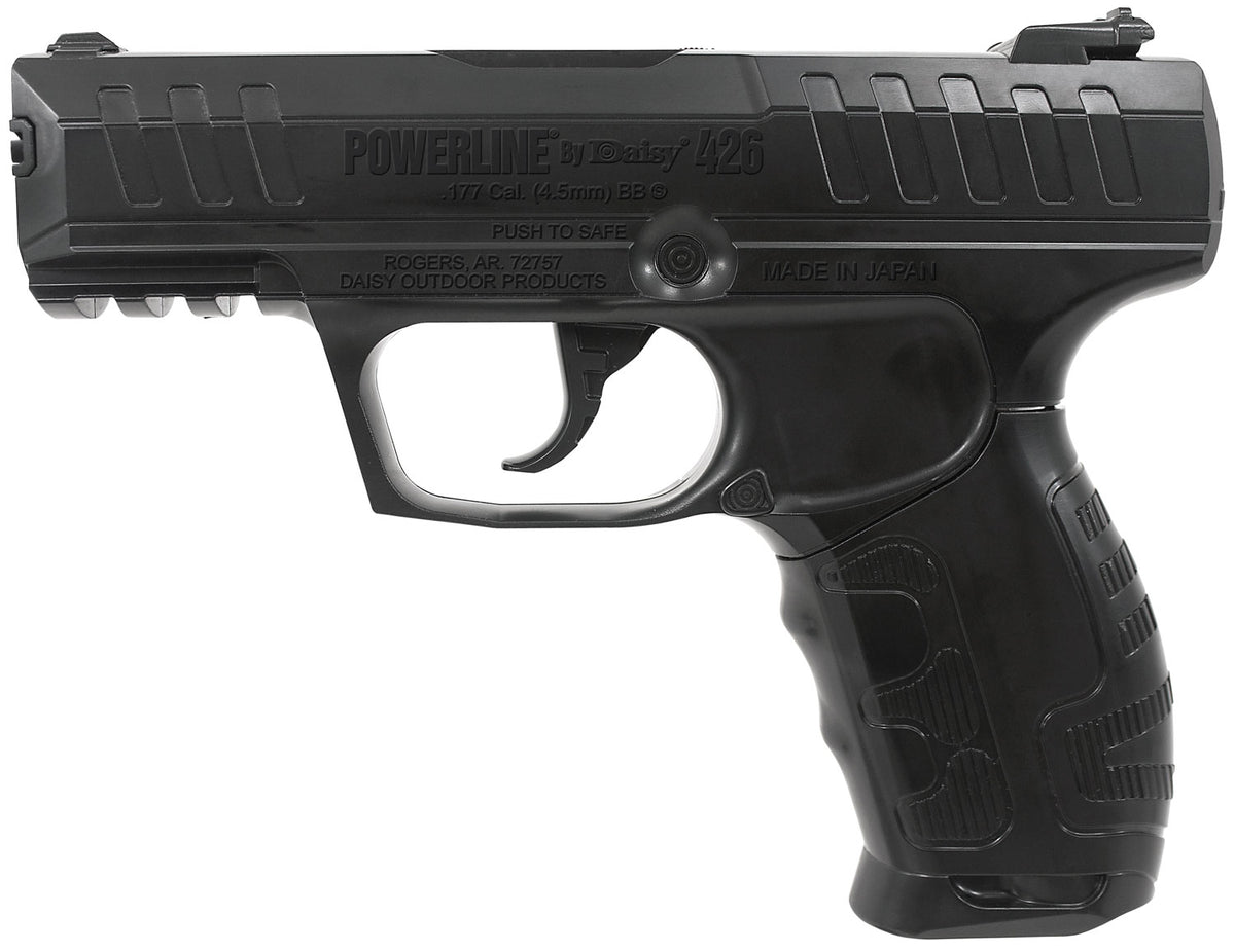 Daisy Powerline 426 .177 CO2 BB Pistol Semi-Automatic Blade Front Sight Black