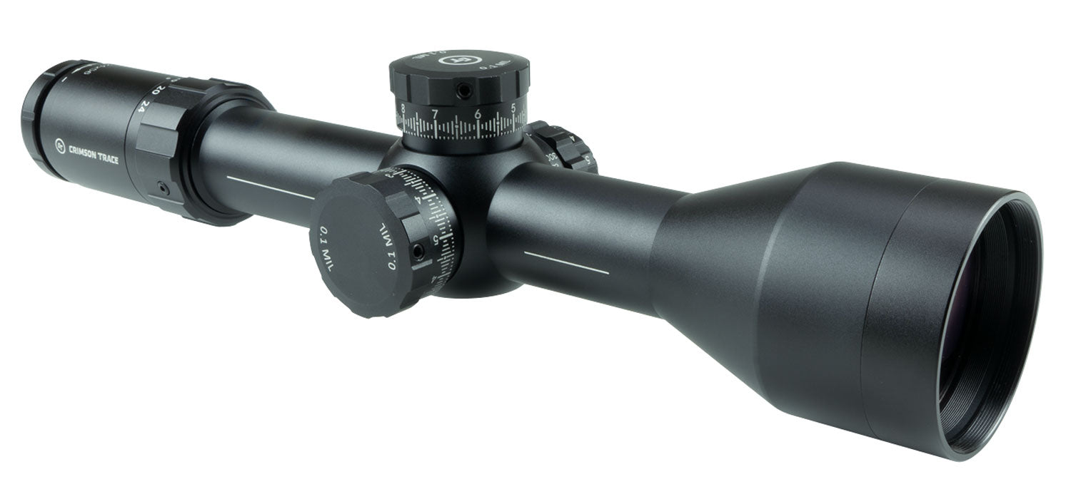 Crimson Trace 5 Series 3-24x56mm MIL/MIL FFP Red LED Illuminated Tactical Riflescope