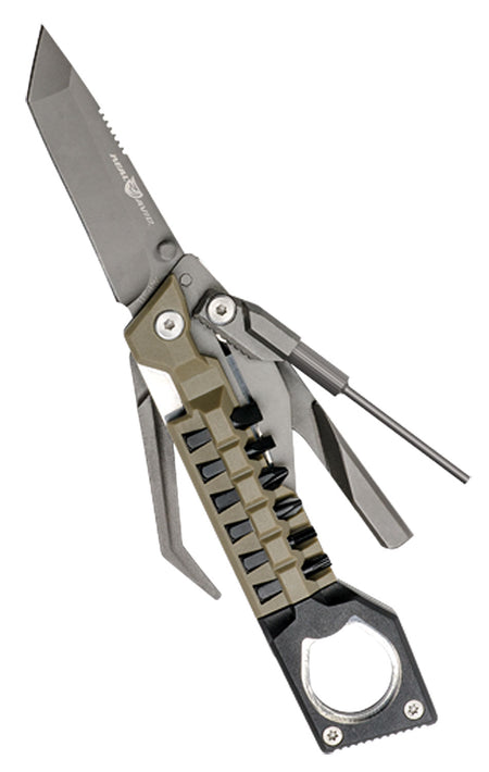 Real Avid AVPSTL Handgun Pistol Multitool Silver Stainless Steel 3" Serrated Blade