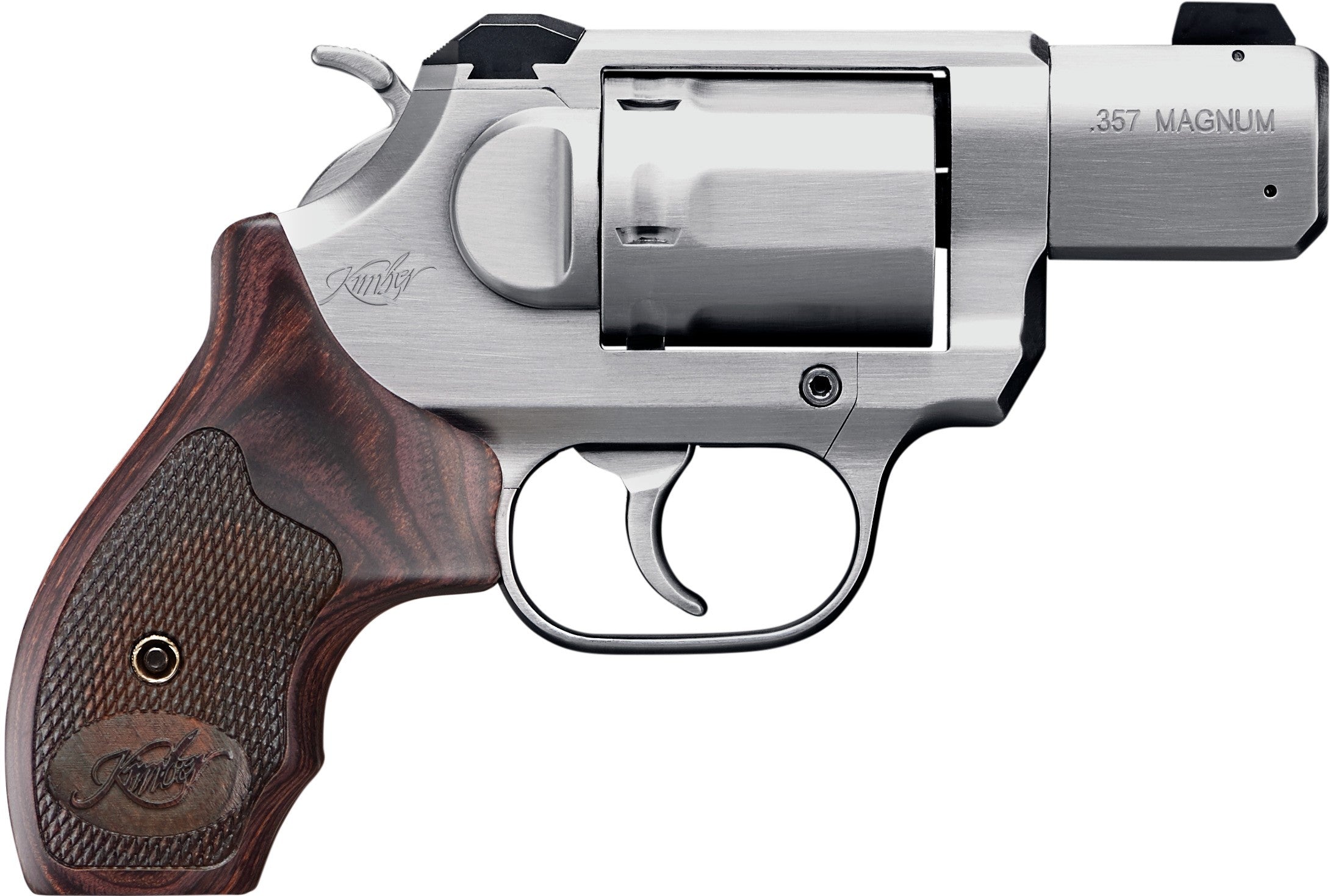 Kimber Mfg, Inc 3400021CA K6S *CA Compliant DA/SA 357 Mag 6 Shot 2" Brushed Stainless Steel Barrel & Cylinder, Brushed Stainless Stainless Steel Frame, Diamond Checkering Grip, Exposed Hammer
