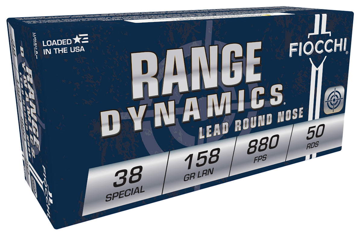 Fiocchi .38 Special Range Dynamics 158 grain Lead Round Nose ammunition