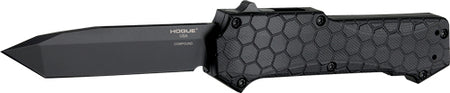 Hogue Compound G-10 Frame OTF Auto Knife G-Mascus Black 3.5" Tanto