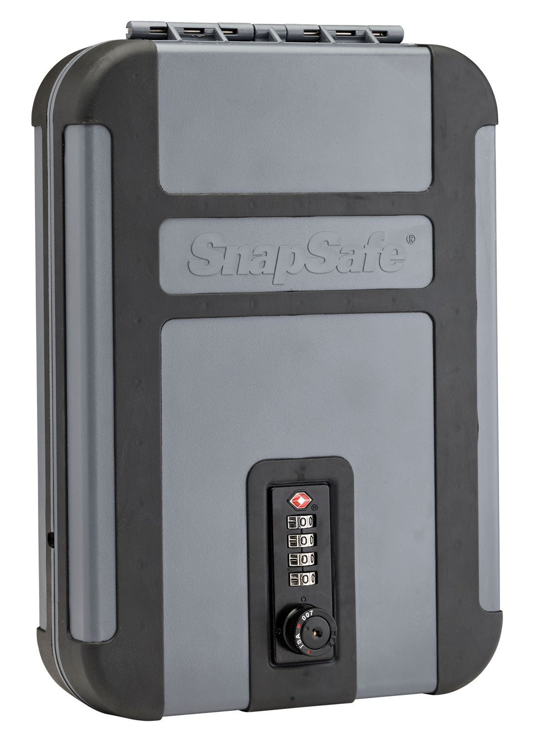 SnapSafe 75241 TrekLite XL Impact-Resistant Polycarbonate Combo Lock Box Gray Holds 1 Handgun